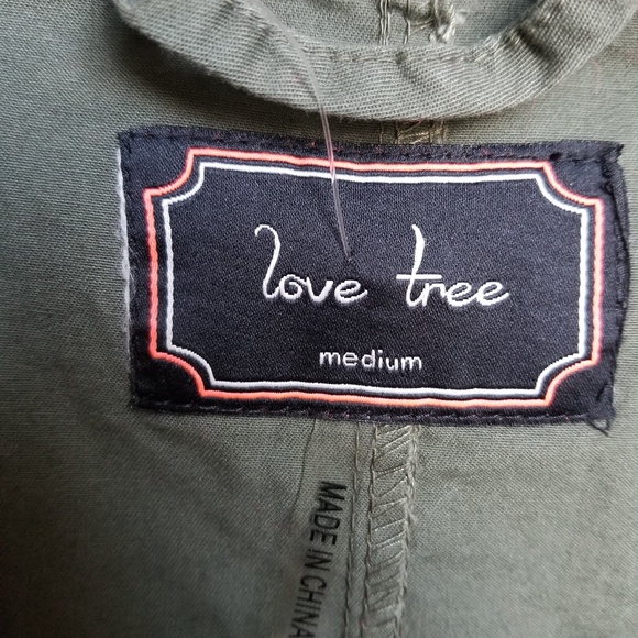 Love Tree Medium Army Green Jacket - Picture 5 of 5